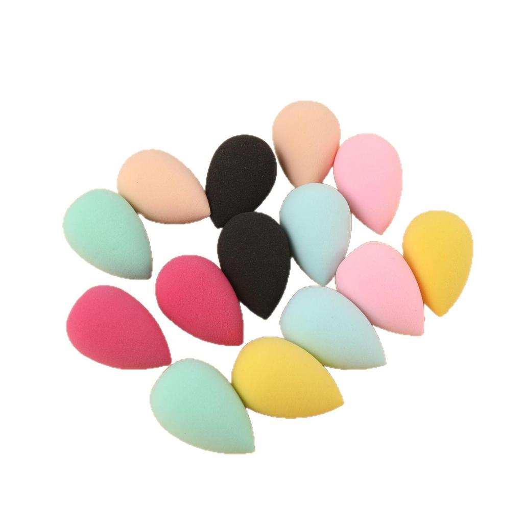 Mini Water Drop Makeup Sponge: Soft, Q-Bounce, Dual-Use for Dry & Wet, Expands Large When Wet, Non-Powder-Absorbing Cushion.