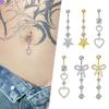 Freya Belly Button Piercings Rings Floating Navel Rings for Girls Bow Heart Stainless Steel Dangle Drop Helix Earrings