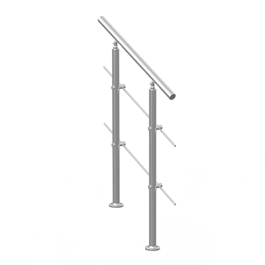 31.5in Handrails for Outdoor Steps 2 Crossbars Staircase for Porch Deck