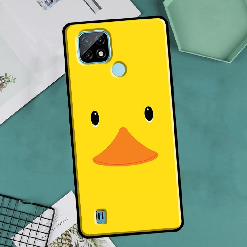 Kwaii Yellow Duck For Realme GT Neo 2 3 Master 8i 9i 8 9 Pro Plus C35 Case For OnePlus 9 10 Pro 9R 10R Nord2