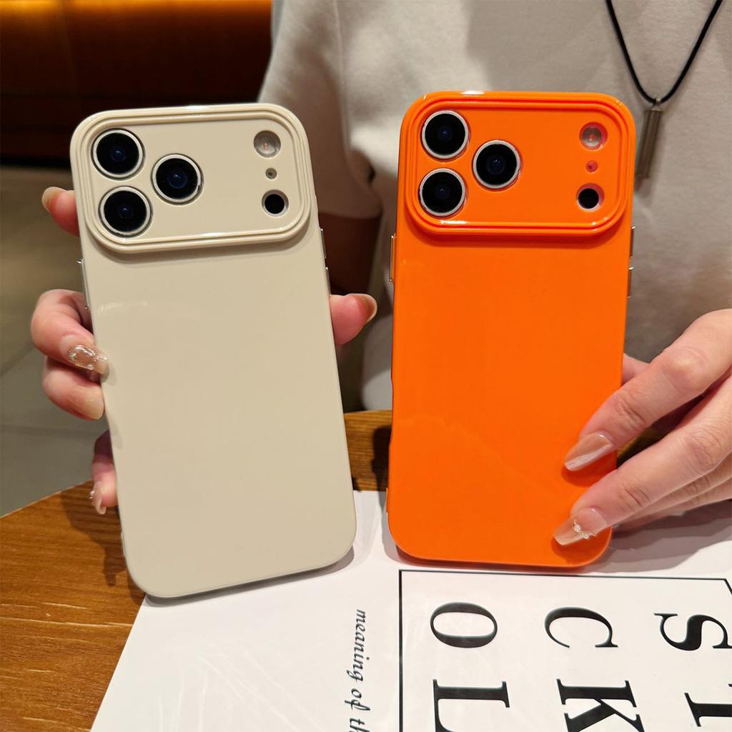 Solid Color Light Pillar Mobile Phone Case for Apple 17PROMAX Mobile Phone Case 17 Soft Case Internet Celebrity Couple Trendy Brand Case