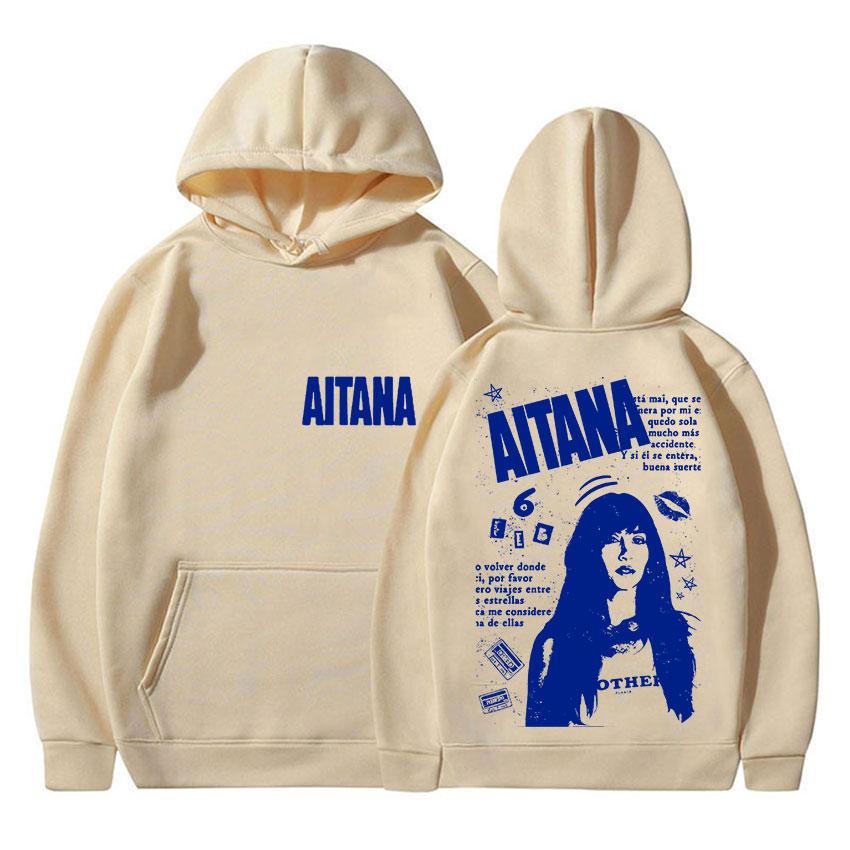 Sångerskan Aitana Metamorfosis Album Turné Fans Hoodie Män Kvinnor Vintage Mode Sweatshirts Hip Hop Oversized Långärmad Huvtröja