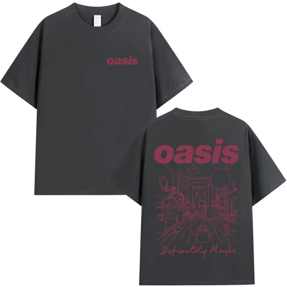 MDHAO xin nan zhuang  3D txu Oasis Live 25 Tour T-shirt Heren Dames Zomer Trend Oversized Casual O-hals Korte Mouw Shirts Puur Katoen Fans Cadeau Jongens Kleding XXXL