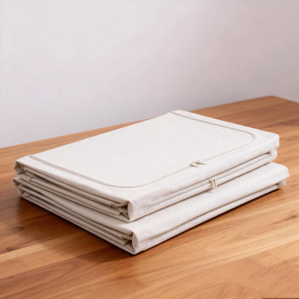 Tianshan Cotton Linen Clothes Storage Box with Steel Frame & Washable PP Board