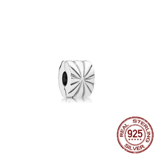 Bande de cœurs et pavé d'étoiles de mer, breloque à Clip en argent Sterling 925, perle adaptée au Bracelet de mode Original, bijoux fins, cadeau à faire soi-même