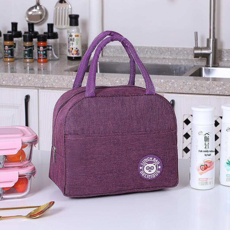Large Capacity Insulated Lunch Tote - Durable Aluminum Foil Bento Bag for Office Workers