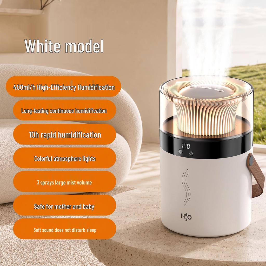 2025 Silent Home Air Humidifier: Large Capacity, Indoor Moisturizer, Ideal for Bedroom and Pregnant Women