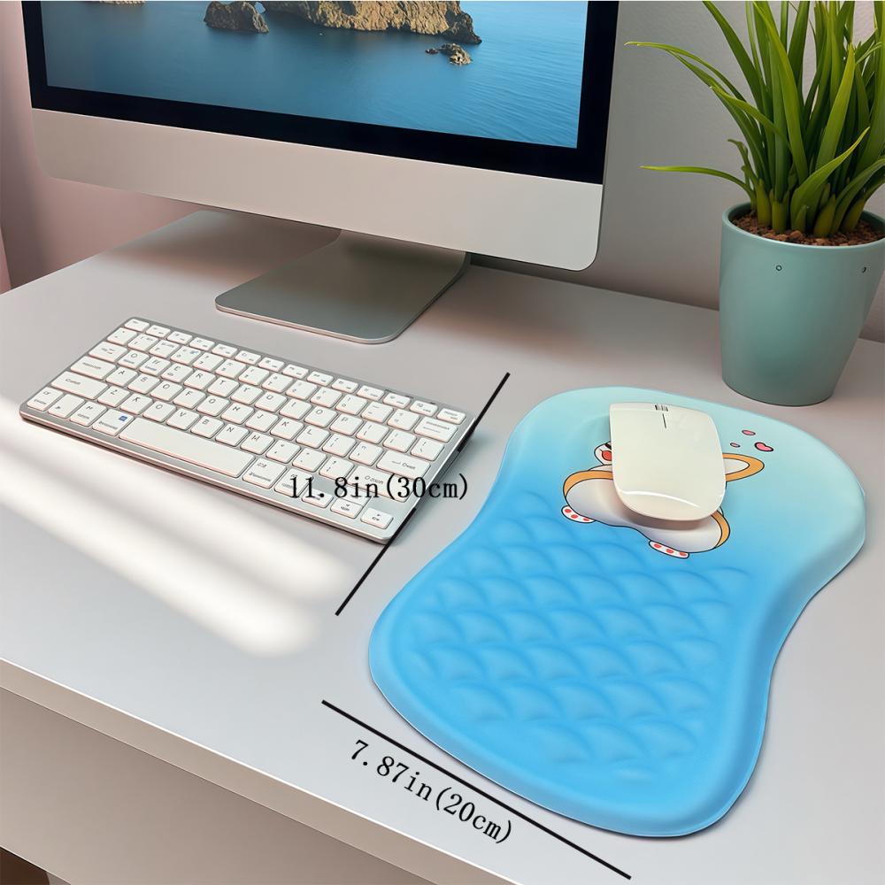 New Ergonomic Mouse Pad Comfortable Wrist Support Durable Non Slip High Elastic Memory Cotton Mousepad For PC Laptop Computer