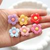 10Pcs Shiny 22X22Mm Flower Series Miniature Flat Back Resin Cabochons For Hairpin Scrapbooking Diy Home Decor Craft Accessories