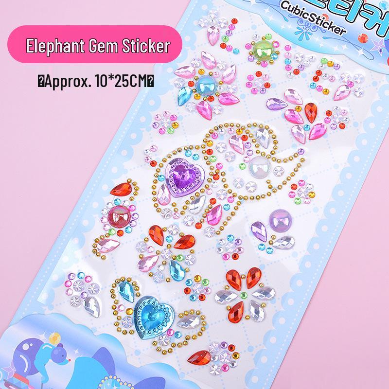 Kristall-Strasssteine DIY Schmuckschatulle Herz-Edelstein-Aufkleber - PVC Selbstklebend