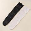 Sexy Hollow Out Lace Mesh Socks Women Retro Floral Black White Short Socks 1 Pair Japanese Korean Cute Socks For Ladies