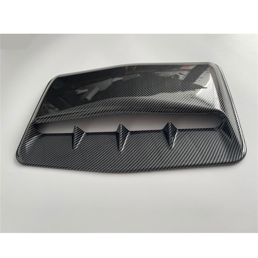 Car Decorative Air Flow Intake Hood Scoop Vent Bonnet Cover Carbon Fiber Look