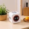 Visueller Würfel-Flip-Timer, Schwerkraftsensor-Würfelform-Mini-Zeitmanager, Countdown-Timer für Studium, Training & Zeitmanagement