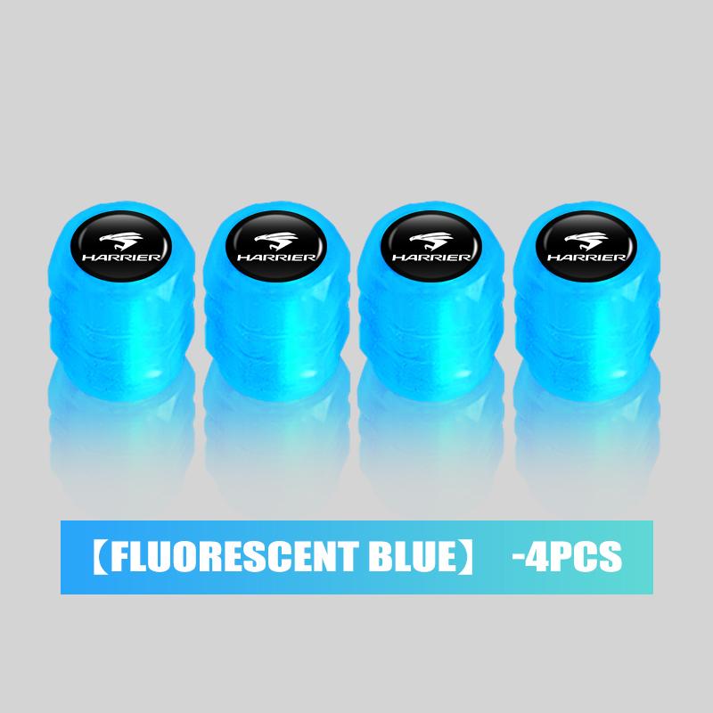 4/6/10pcs Fluorescent Car Wheel Dustproof Tyre Valve Stem Caps For Toyota Highlander Auris Harrier Prius Crown Prado 120 150