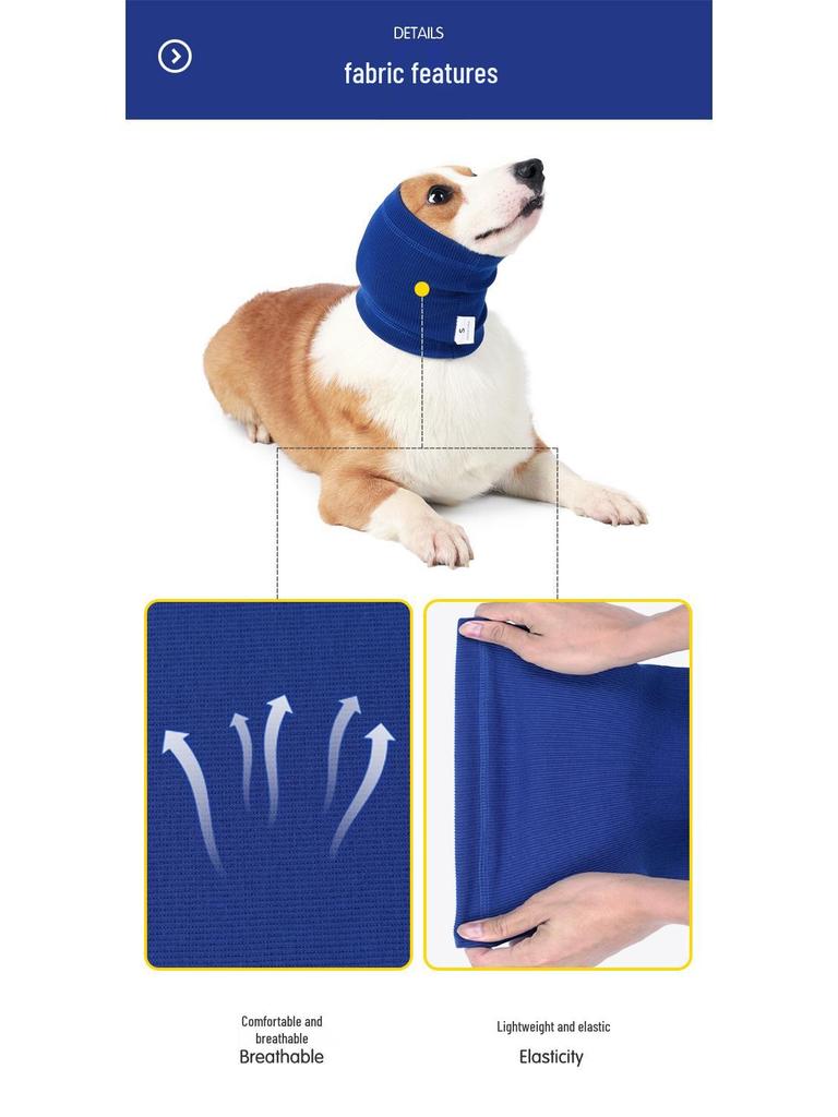 Pet Dog Calming Hood Scarf - Anti-Startle, Warm, Cold-Resistant, Anxiety Relief