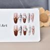 Handmade Medium-Long Cute Cat Cartoon Nail Stickers - Reusable False Nail Tips