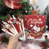 10Pcs Christmas Tree-Themed Retractable Ballpoint Pens - Multicolor Soft Grip Pens with Random Christmas Tree Designs, Fine Point, Ideal for Students