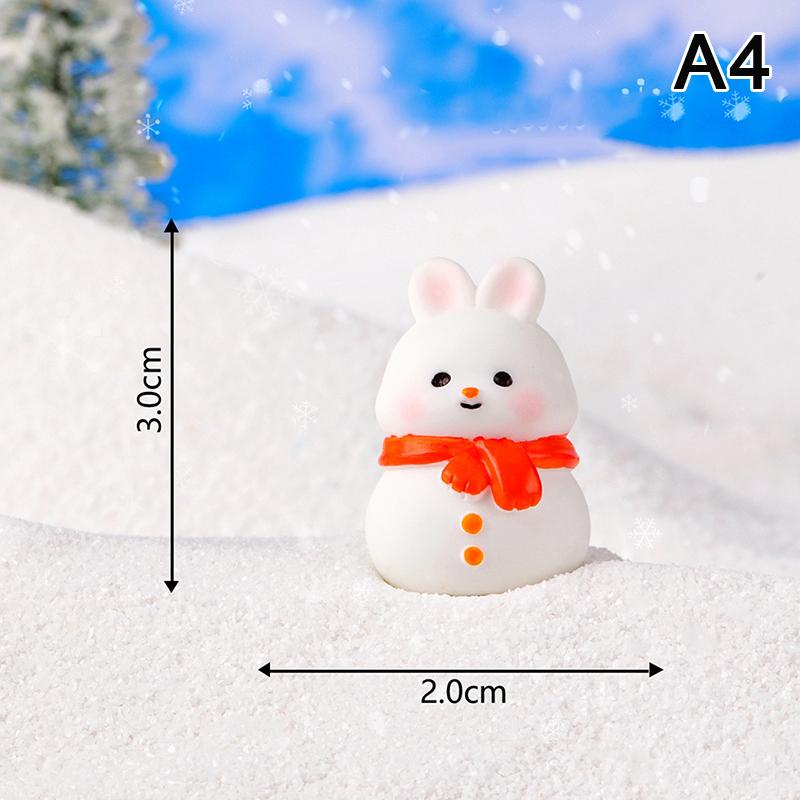 

1 шт. Мини-смоляные фигурки снеговика на Рождество, микроландшафтные фигурки, кукольный домик, украшения для дома, статуэтка снеговика для сада фей