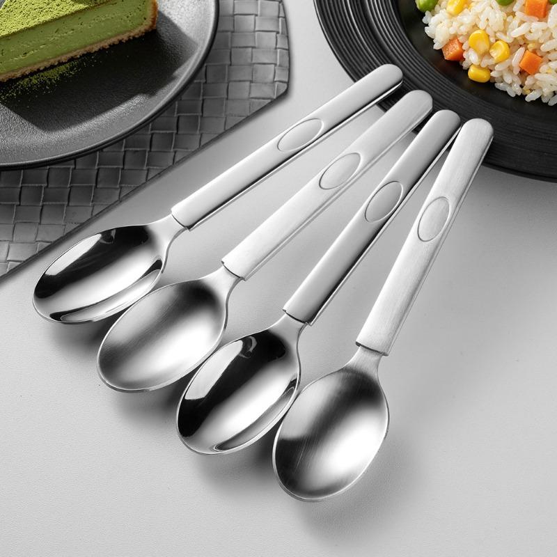 Thickened stainless steel spoon, creative takeaway supreme spoon, niche Western food spoon, environmentally friendly spoon