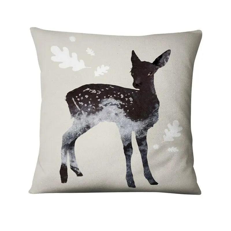 Forest Deer Decorative Pillowcase Living Room Office Home Pillowcase Car Ornaments