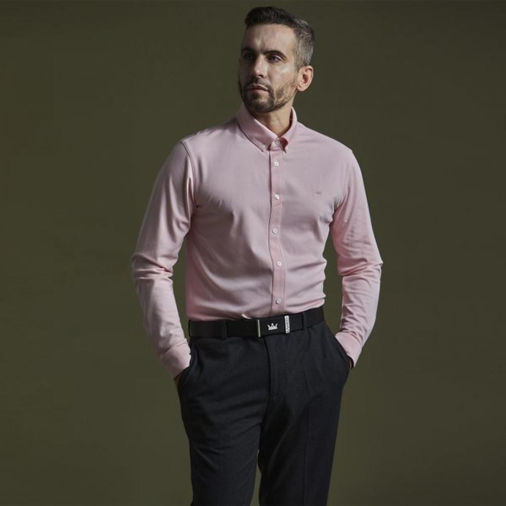 Lambda Men S Motion Fit Silket Shirt French Pink 52462