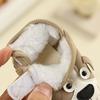 Winter Baby Snow Boots for Boys 3-6-12 Months, Infant Walking Shoes, Soft-Soled Cartoon Fleece-Lined Cotton Shoes for Girls.