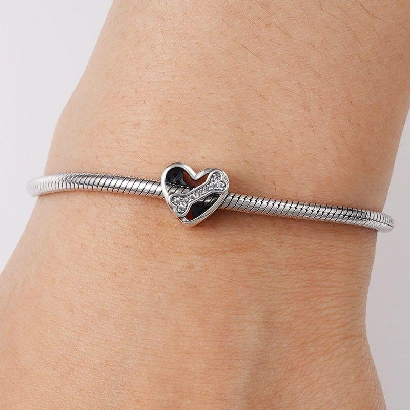 New Dog Bones Paw Print Charm Fit Original Bracelet Trinket Bead Diy Women Jewelry Giftcopper Jewelry Party Gift