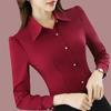 Women's Spring and Autumn Slim Business Solid Color Shirt Large Size Casual Loose Shirt