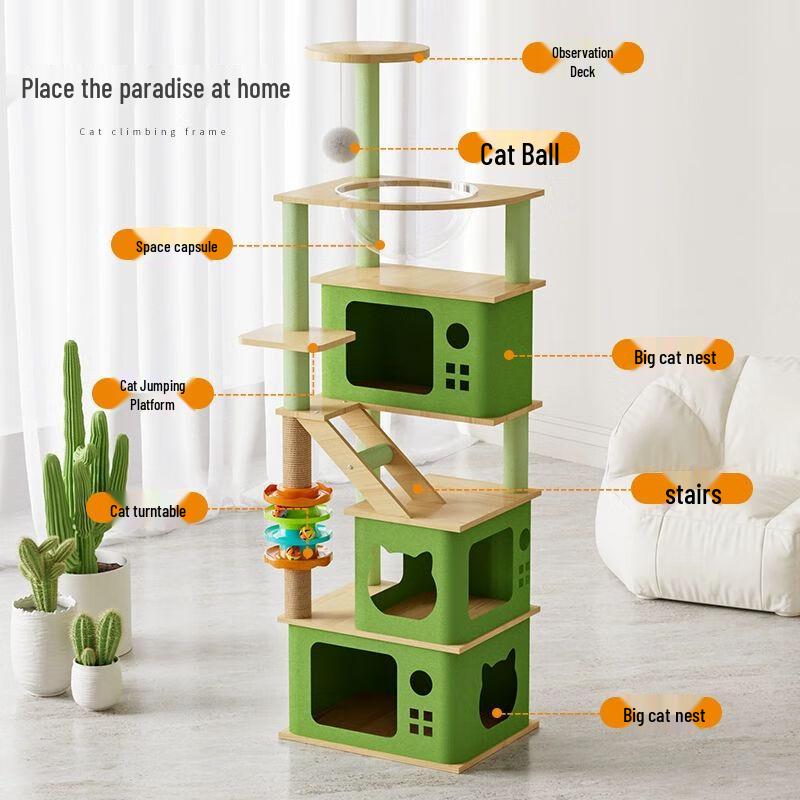 Aomengming Multi-Level Cat Tree with Space Capsule
