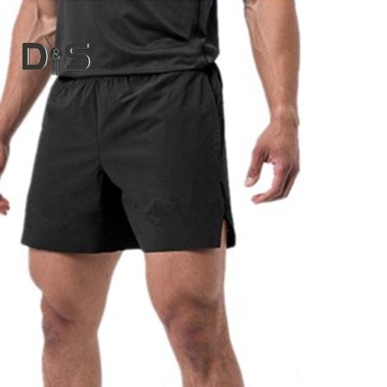 Herren-Shorts, einfarbiges Design, elastischer Bund, Kordelzug, lässige Shorts, doppellagig, schnelltrocknend, atmungsaktiv