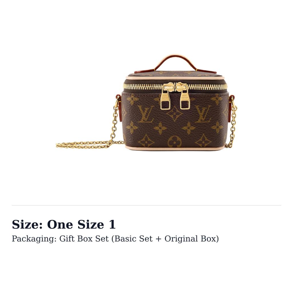 LOUIS VUITTON Monogram Coated Canvas Makeup Bag Mini Women's Brown M03772