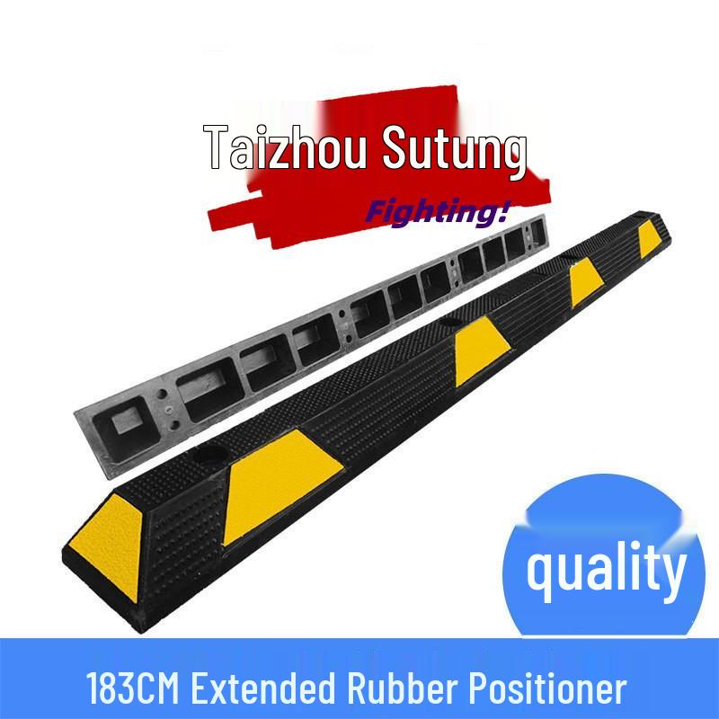 1m Durable Rubber-Plastic Parking Stopper – Anti-Collision Wheel Positioner