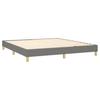 Box Spring Bed with Mattress Dark Gray 180x200 cm Fabric