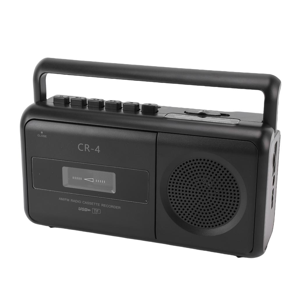 Cassette Tape Recorder Voice Recording Battery Operated MP3 To Cassette Converter Built in Speaker Mic Headphone Jack