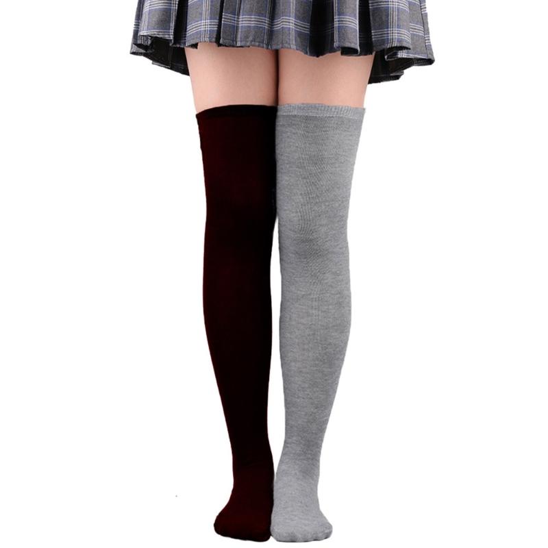 Gestreifte Strümpfe Unterschiedlich farbige Strümpfe Über das Knie Lange Socken Weihnachts-Oberschenkelhohe Strümpfe Lange Beinstrümpfe