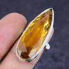 Citrine Gemstone 925 Sterling Silver Jewelry Ring Size 7