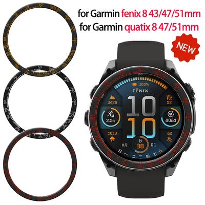 Smart Watch Metal Bezel for Garmin Fenix 8 51mm 47mm 43mm Time/Speed Scale Frame Protective Ring for Quatix 8 51mm 47mm Bumper
