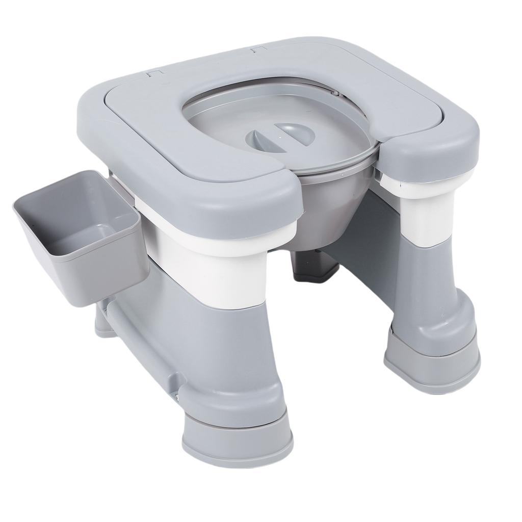 Portable Commode Chair Bedside Potty Shower Chair Non Slip Bedside Toilet for Bathing and Squat Toilet