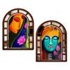 Sehaz Artworks RadhaKri Mirror Jharokha Wall Decor for Living Room-40x30 CM Wall Hanging Wall Hangings For Living Room, Home Decoration Items