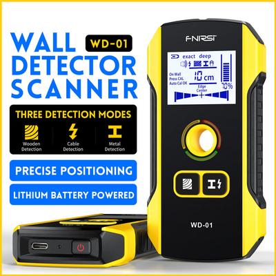 Metal Detector Wall Scanner with Newly Designed Positioning Hole for AC Live Cable Wires Wood Stud Find