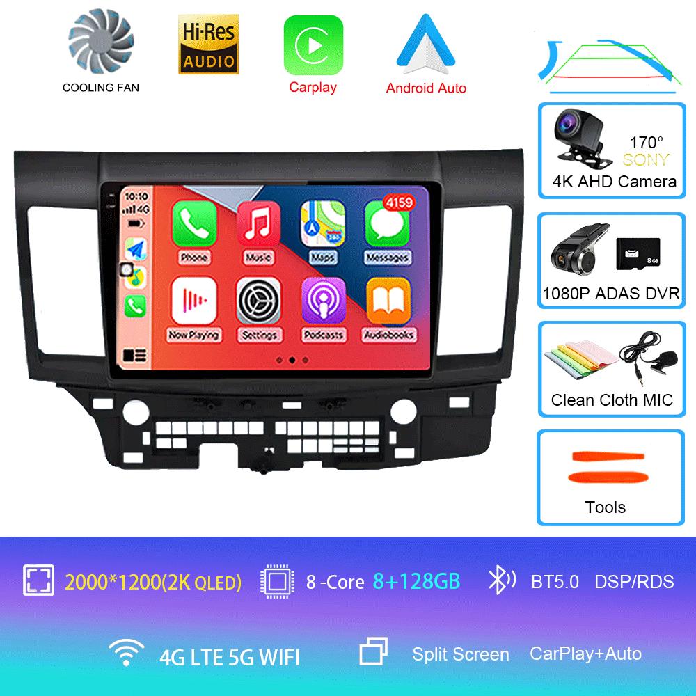 Android 14 For Mitsubishi Lancer 10 CY 2007-2012 10Inch Car Radio Stereo Audio GPS Player Carplay Auto Screen WIFI+4G