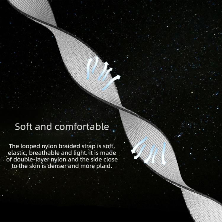 Explorer‑Style Metal‑Connector Nylon‑Loop Watch‑Band Strap, Adjustable Wrist‑Bracelet Accessory For Garmin Venu X1 Smart Watch