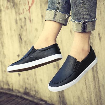 Fashion New Men Shoes Spring Summer Casual PU Leather Flat Shoes Slip-On Low Top White Male Sneakers Tenis Masculino Adulto Shoes 2025