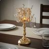 3 Pieces Crystal Candle Holder Elegant Design Decorative Romantic Lighting