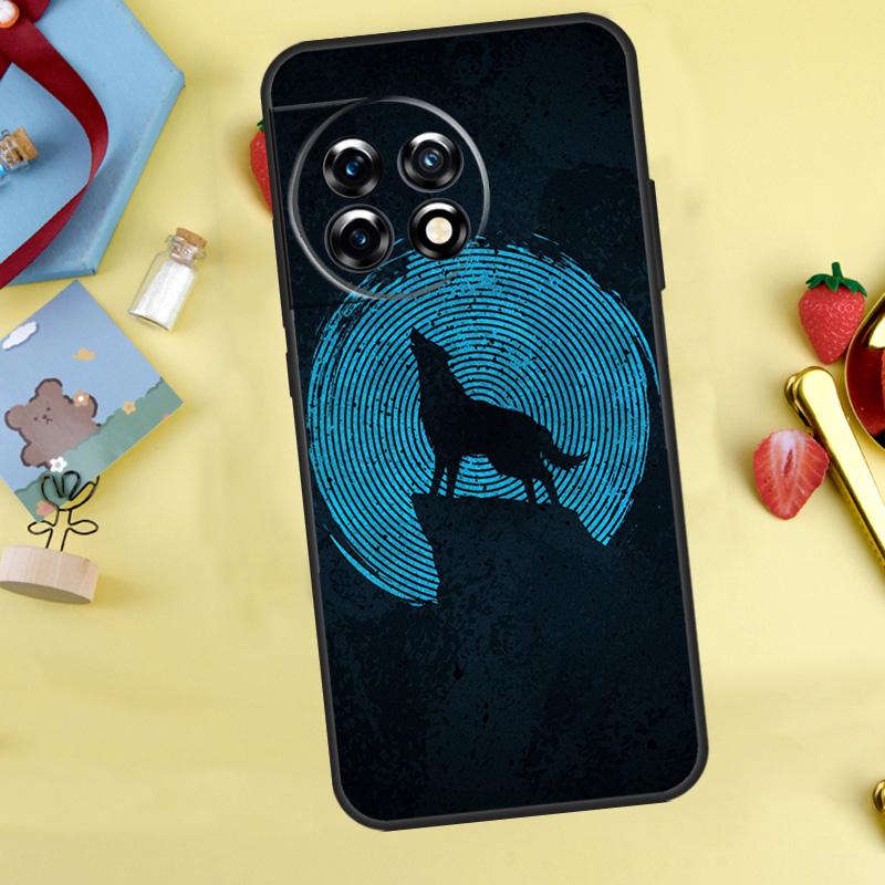 Wolf Art Black Case For OnePlus 15 13 12 11 9 10 Pro 13T 13R 12R 10T 8T Nord 5 CE 3 4 2 Lite N20 N30 Cover