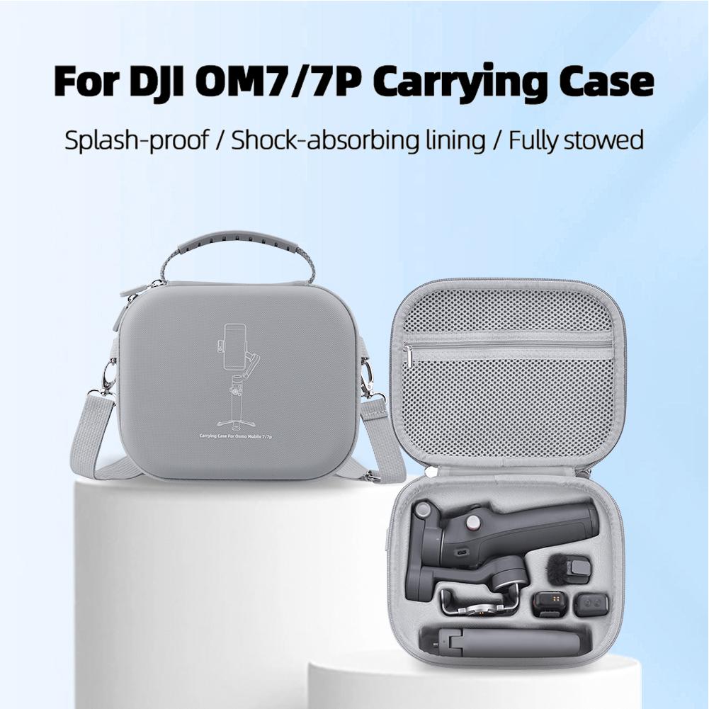 

Portable Storage Bag w/ Shoulder Strap for DJI Osmo Mobile 7/7 Pro Handheld Gimbal Shockproof Protective Handbag Organizer Case сірий