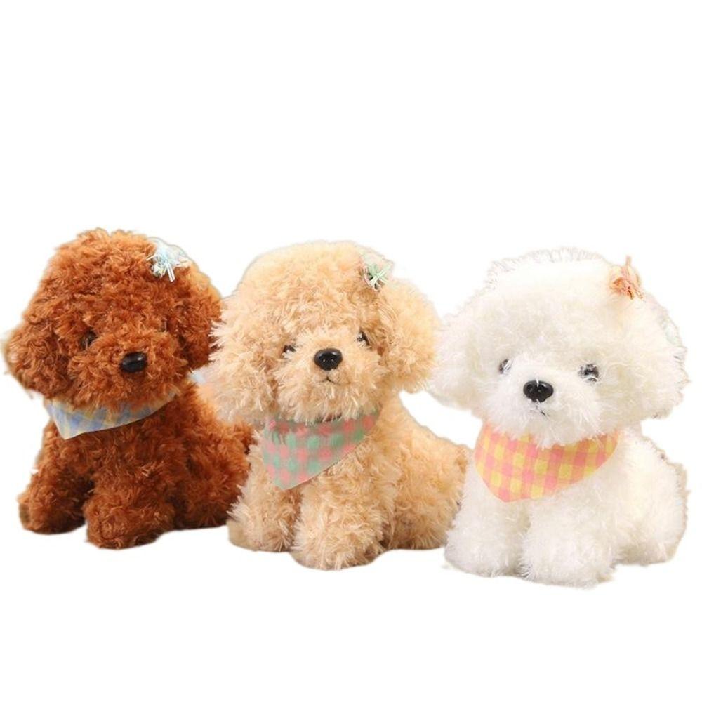 Baby Appease Stuffed Dog Doll Curly Hair Simulation Dog Plush Lovely Dog Plush Toy  Birthday Gift
