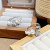 [Star Bead Romance] Stars Full Of Diamonds Zircon Cross Opening Ring Exquisite Elegance Personality High Sense Ring Woman