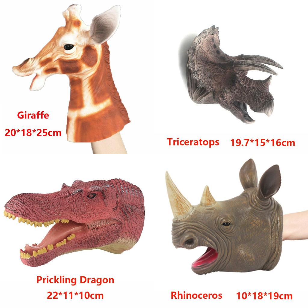 Realistic Animal Dinosaur Hand Puppet For Kids Soft Plastic Educational Toy