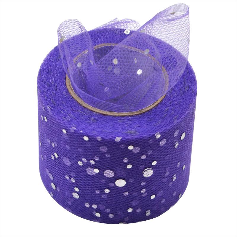 25Yards Baby Shower Glitter Sequin Tulle Roll Fabric Spool Tutu Party Birthday Gift Wedding Decoration Favors Event Supplies